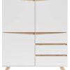 Highboard VALENTIN weiß Eiche Nachbildung B/H/T: ca. 120x142x38 cm – Bild 5