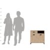 Kommode WELLNESS Eiche Artisan Nachbildung schwarz schwarz anthrazit B/H/T: ca. 80,5x77,5x31 cm – Bild 2