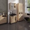 Kommode WELLNESS Eiche Artisan Nachbildung schwarz schwarz anthrazit B/H/T: ca. 80,5x77,5x31 cm – Bild 3