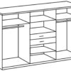 Kleiderschrank Vanea weiß B/H/T: ca. 270x210x58 cm Kleiderschrank Vanea weiß B/H/T: ca. 270x210x58 cm – Bild 2