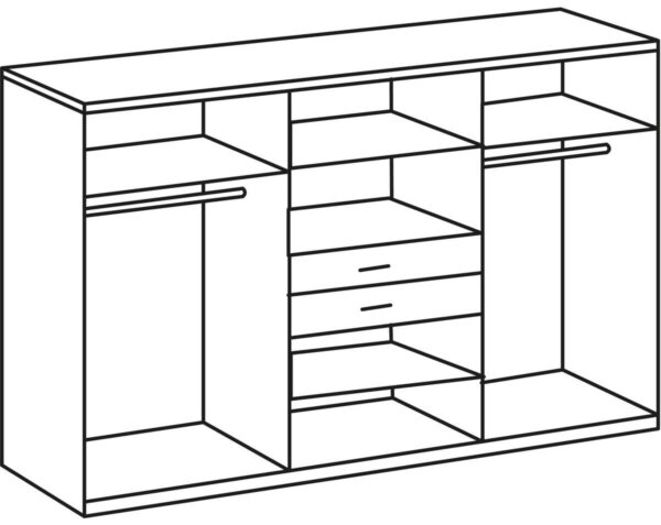 Kleiderschrank Vanea weiß B/H/T: ca. 270x210x58 cm Kleiderschrank Vanea weiß B/H/T: ca. 270x210x58 cm – Bild 2
