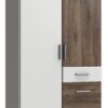 Kleiderschrank Joker weiß Eiche Flagstaff Nachbildung B/H/T: ca. 90x199x58 cm – Bild 3