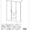 Kleiderschrank Joker weiß Eiche Flagstaff Nachbildung B/H/T: ca. 90x199x58 cm – Bild 4