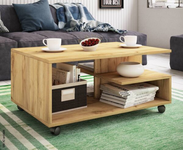 Couchtisch Stango Eiche Honig Nachbildung B/H/T: ca. 80x40x50 cm – Bild 3