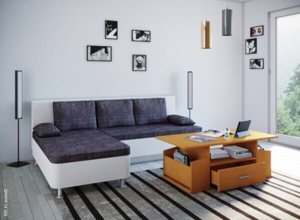 Couchtisch Junata buche Nachbildung B/H/T: ca. 110x44x52 cm Couchtisch Junata buche Nachbildung B/H/T: ca. 110x44x52 cm – Bild 4