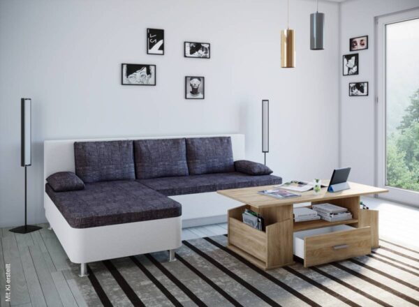 Couchtisch Junata Eiche Sonoma Nachbildung B/H/T: ca. 110x44x52 cm – Bild 5