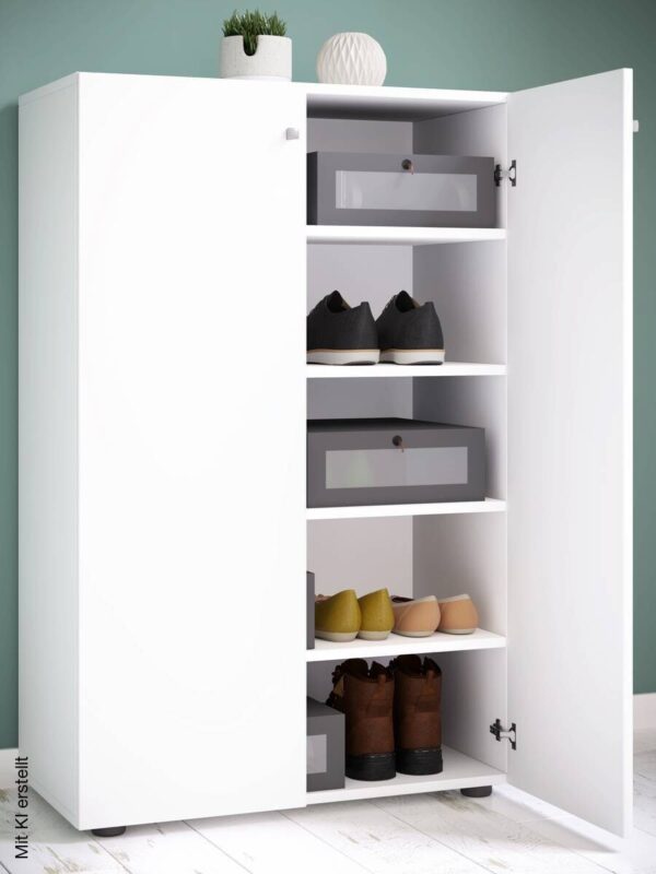 Schuhschrank Lona weiß B/H/T: ca. 70x110x39 cm Schuhschrank Lona weiß B/H/T: ca. 70x110x39 cm – Bild 3