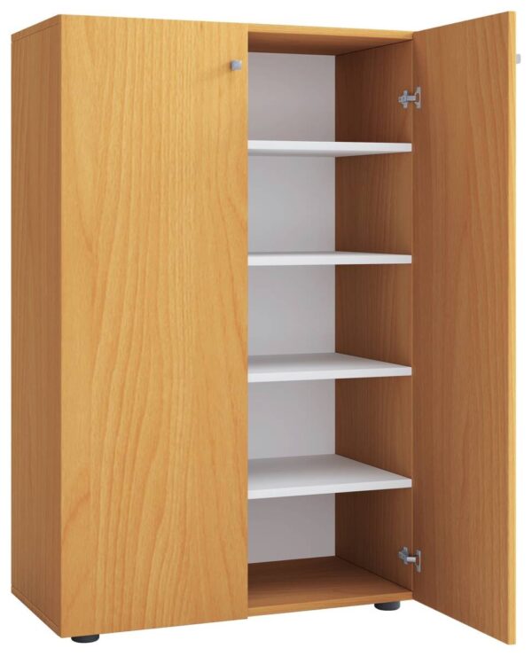 Schuhschrank Lona buche Nachbildung weiß B/H/T: ca. 70x110x39 cm – Bild 2