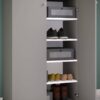 Schuhschrank Lona grau weiß B/H/T: ca. 70x110x39 cm – Bild 3