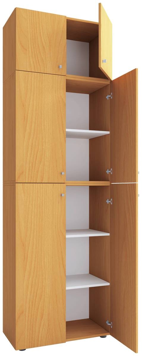 Schuhschrank Lona buche weiß B/H/T: ca. 70x223x39 cm – Bild 2