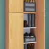 Schuhschrank Lona buche weiß B/H/T: ca. 200x70x39 cm – Bild 3