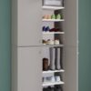 Schuhschrank Lona grau weiß B/H/T: ca. 70x223x39 cm – Bild 2