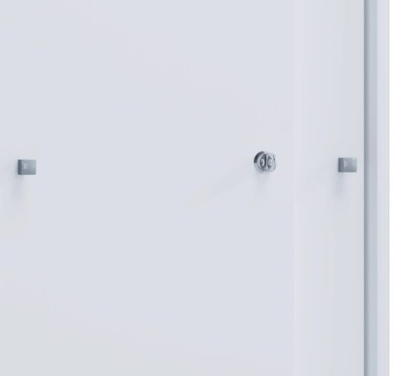 Büroschrank Lona XL mit Schiebetüren weiß B/H/T: ca. 70x110x37 cm – Bild 2