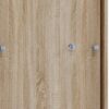 Büroschrank Lona XL mit Schiebetüren Eiche Sonoma Nachbildung weiß B/H/T: ca. 70x110x37 cm – Bild 2
