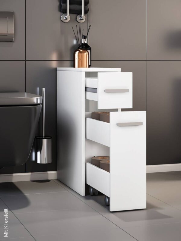 Unterschrank Zalo weiß B/H/T: ca. 20x61x45 cm – Bild 3