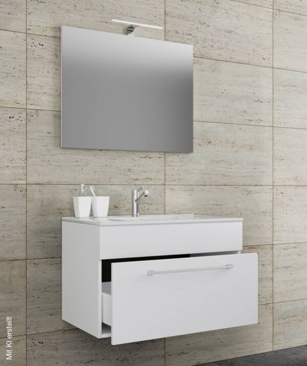 Waschplatz 3tlg-Badinos weiß B/H/T: ca. 60x50x46 cm – Bild 3