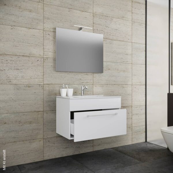 Waschplatz 3tlg-Badinos weiß B/H/T: ca. 60x50x46 cm – Bild 4