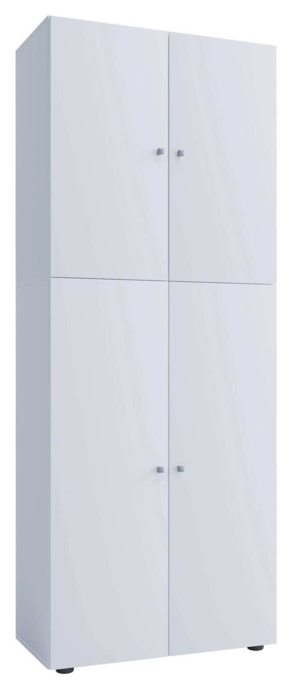 Kleiderschrank Lona weiß B/H/T: ca. 70x182x39 cm – Bild 3