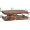 Couchtisch braun B/H/T: ca. 118x38x70 cm – Bild 2