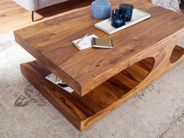 Couchtisch braun B/H/T: ca. 118x38x70 cm – Bild 4