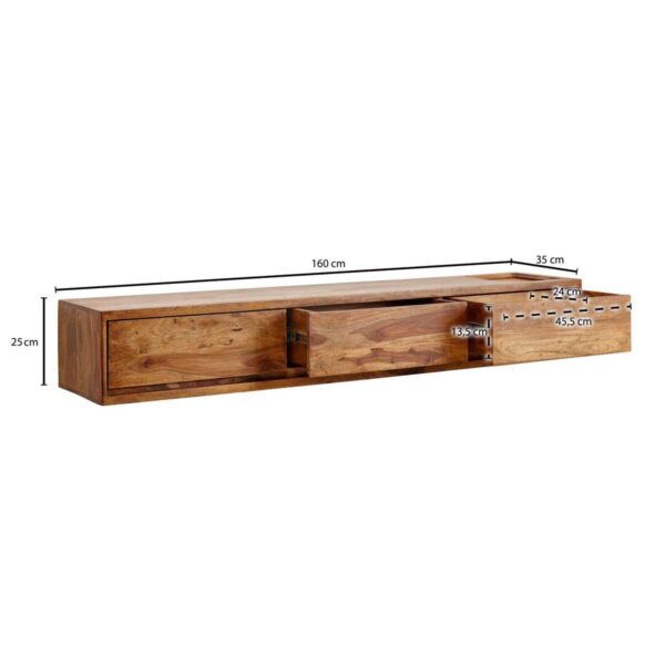 Lowboard rosenholz Nachbildung B/H/T: ca. 160x25x35 cm – Bild 4