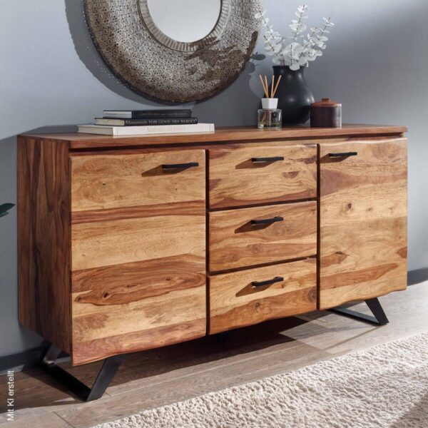 Sideboard rosenholz Nachbildung B/H/T: ca. 145x82x45 cm – Bild 3