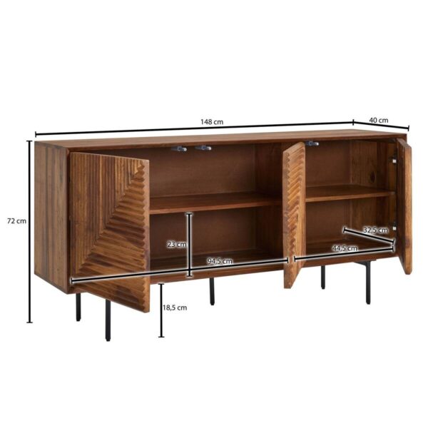 Sideboard rosenholz Nachbildung B/H/T: ca. 148x72x40 cm – Bild 4