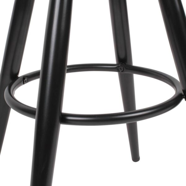 Barhocker schwarz Eisen B/H/T/D: ca. 53x80x53x31 cm – Bild 4