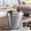 Beistelltisch silber Aluminium B/H/T: ca. 41x41x41 cm – Bild 3