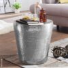 Beistelltisch silber Aluminium B/H/T: ca. 41x41x41 cm – Bild 4