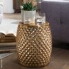 Beistelltisch gold Aluminium B/H/T: ca. 32x42x32 cm – Bild 5