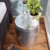 Beistelltisch silber Aluminium B/H/T: ca. 42x49x42 cm – Bild 5