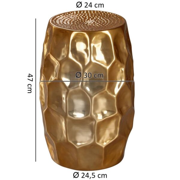 Beistelltisch gold Aluminium B/H/T: ca. 30x47x30 cm – Bild 2