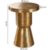 Beistelltisch gold Aluminium B/H/T: ca. 43x59x43 cm – Bild 3