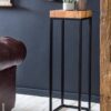Beistelltisch braun Holz B/H/T: ca. 30x97x30 cm – Bild 5