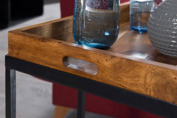 Beistelltisch rosenholz Nachbildung Holz B/H/T: ca. 70x65x34 cm – Bild 5
