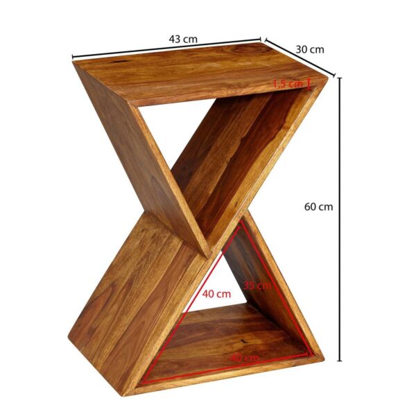 Beistelltisch rosenholz Nachbildung Holz B/H/T: ca. 43x60x30 cm Beistelltisch rosenholz Nachbildung Holz B/H/T: ca. 43x60x30 cm – Bild 2
