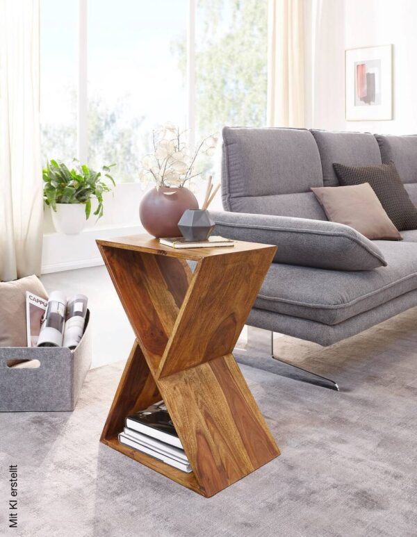 Beistelltisch rosenholz Nachbildung Holz B/H/T: ca. 43x60x30 cm Beistelltisch rosenholz Nachbildung Holz B/H/T: ca. 43x60x30 cm – Bild 5