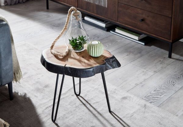 Beistelltisch braun Holz B/H/T: ca. 40x40x32 cm Beistelltisch braun Holz B/H/T: ca. 40x40x32 cm – Bild 4