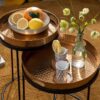 Beistelltisch 2er-Set. gold Metall B/H/T: ca. 38x45x38 cm – Bild 5