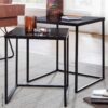 Beistelltisch 2er-Set. schwarz Stahl B/H/T: ca. 40x45x40 cm – Bild 3