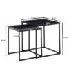 Beistelltisch 2er-Set. schwarz Stahl B/H/T: ca. 40x45x40 cm – Bild 4