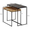 Beistelltisch 2er-Set. braun Holz B/H/T: ca. 60x50x30 cm Beistelltisch 2er-Set. braun Holz B/H/T: ca. 60x50x30 cm – Bild 4