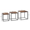 Beistelltisch 3er-Set. rosenholz Holz B/H/T: ca. 40x42x40 cm Beistelltisch 3er-Set. rosenholz Holz B/H/T: ca. 40x42x40 cm – Bild 4