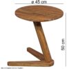 Beistelltisch rosenholz Holz B/H/T: ca. 45x50x45 cm – Bild 5
