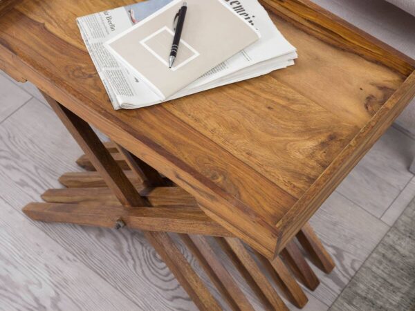 Beistelltisch rosenholz Holz B/H/T: ca. 60x57x40 cm – Bild 5
