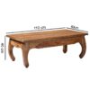 Couchtisch braun B/H/T: ca. 110x60x40 cm – Bild 4