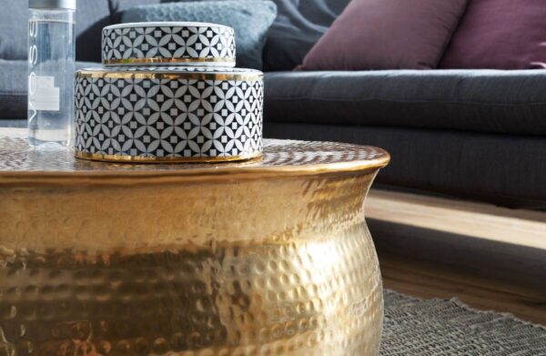 Couchtisch gold B/H/T: ca. 0x31x0 cm – Bild 2