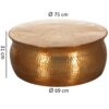 Couchtisch gold B/H/T: ca. 0x31x0 cm – Bild 3