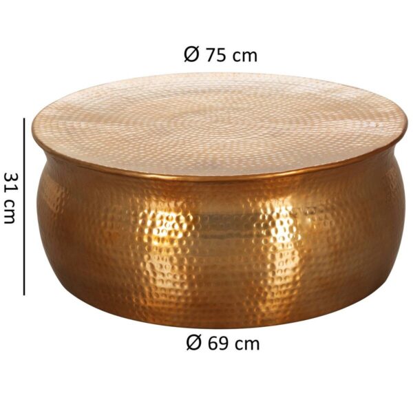 Couchtisch gold B/H/T: ca. 0x31x0 cm – Bild 3